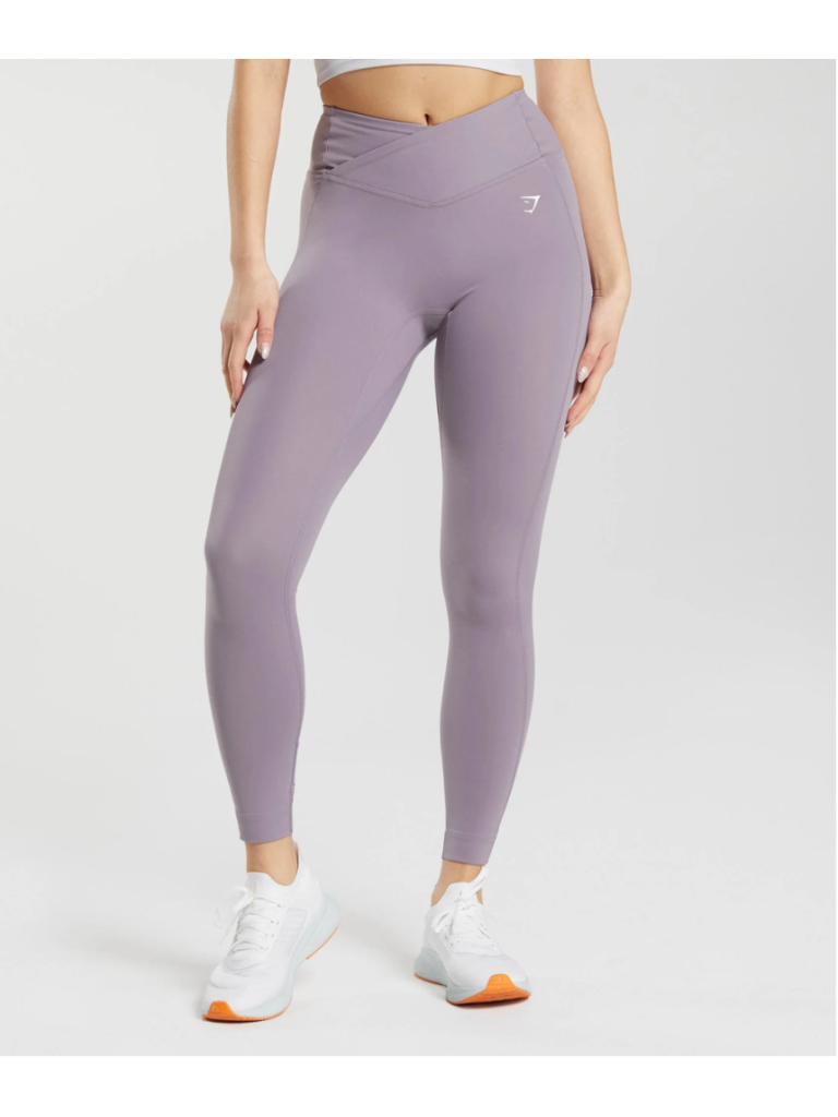 Gymshark Crossover Leggings Xl Mauve V Waist 24” Inseam